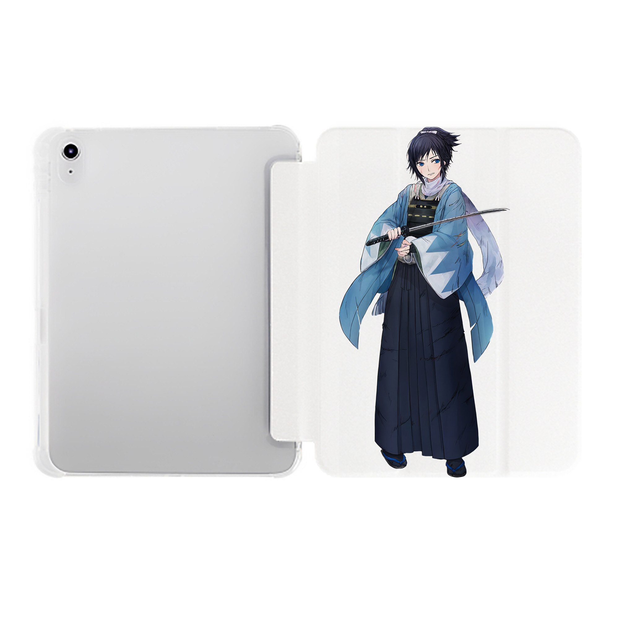 （画像用） 刀剣乱舞 Touken Ranbu IPad ケース ペン収納付き 三つ折りスタンド PUレザー×シリコン 対応機種9.5/10.5/10.9インチ